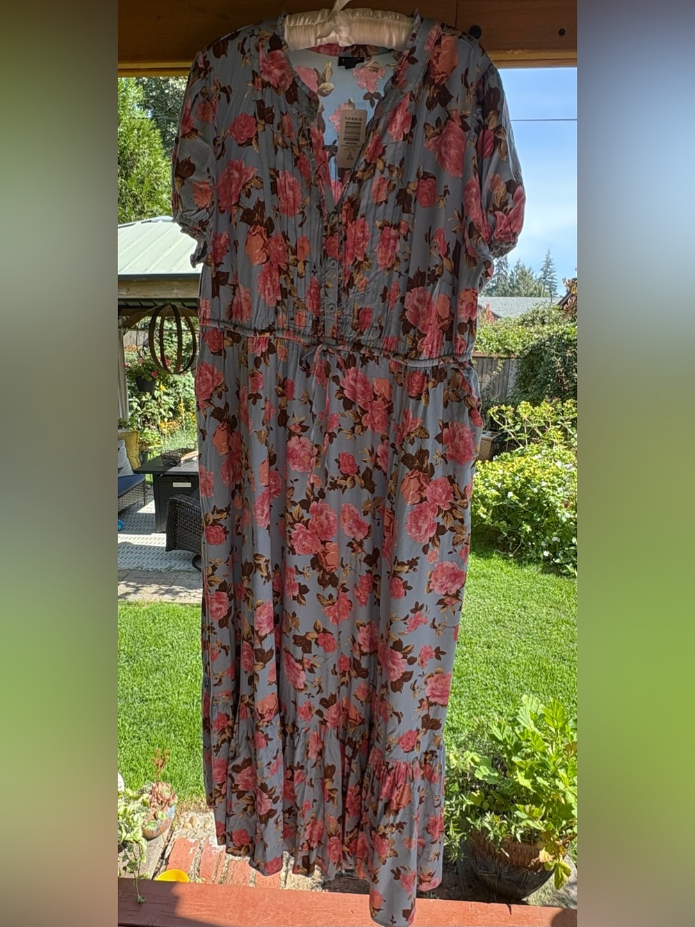 Blue floral Maxi Dress